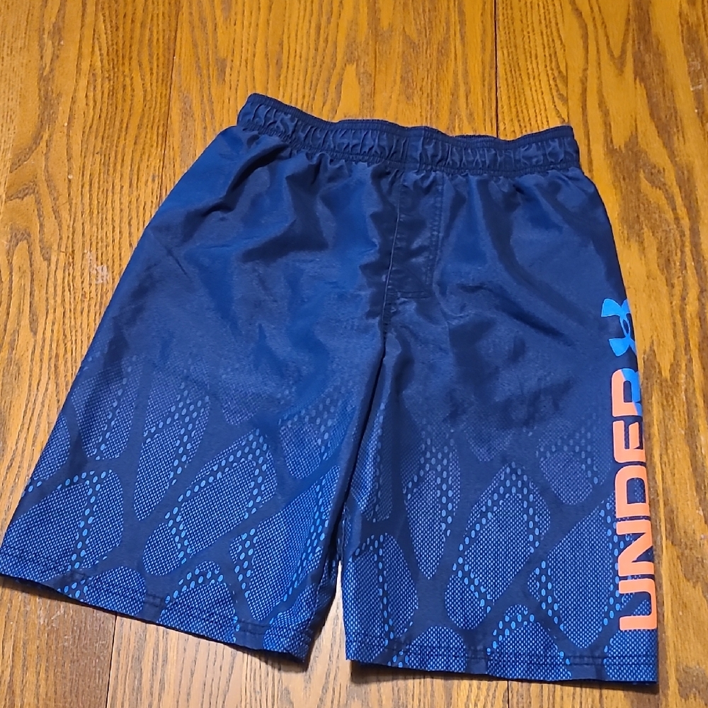 Under Armour Blue Athletic Swim Trunks - Boy's Large
